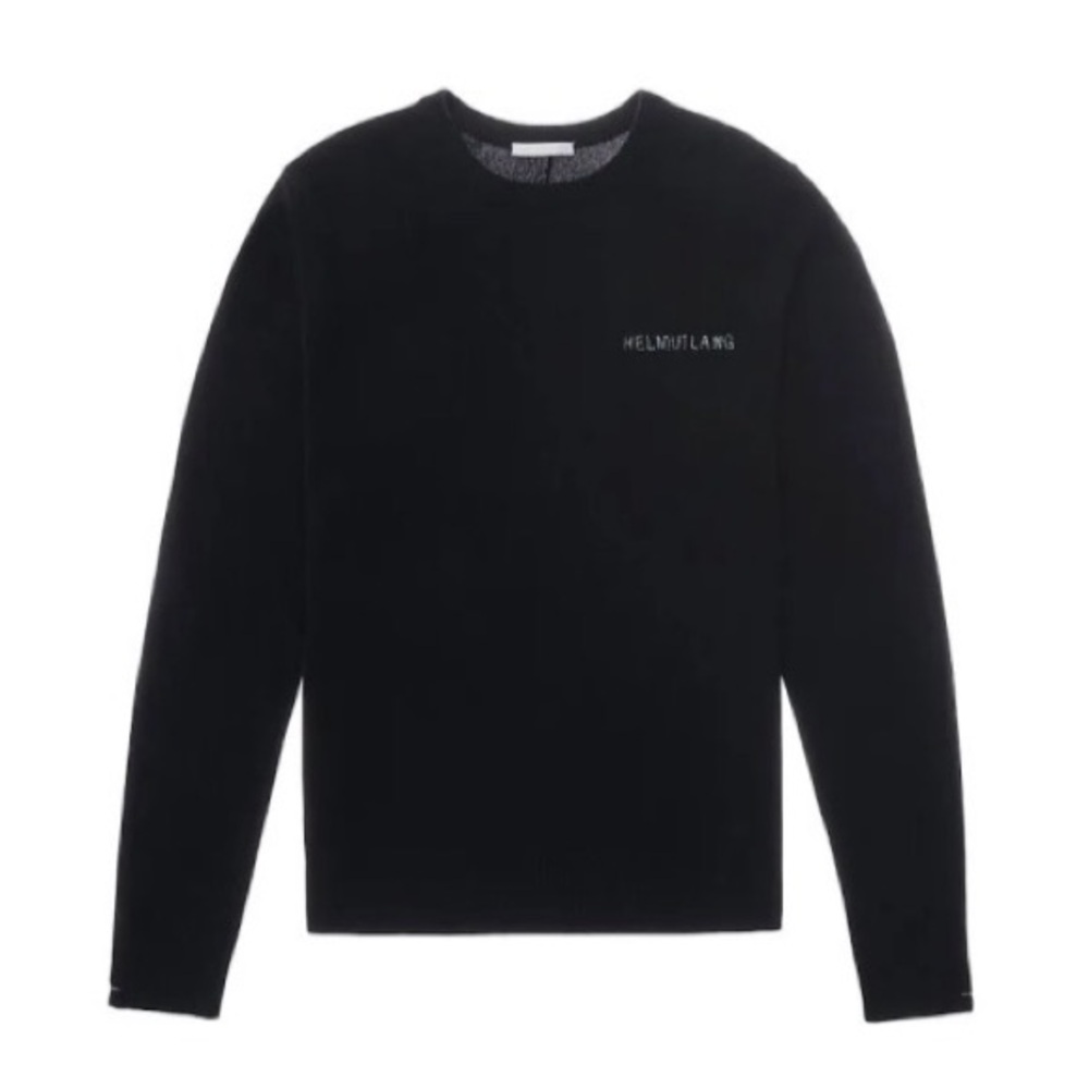 NEW Helmut Lang Cashmere Blend Kurt Crewneck Sweater Black Size S New w/Tag $375